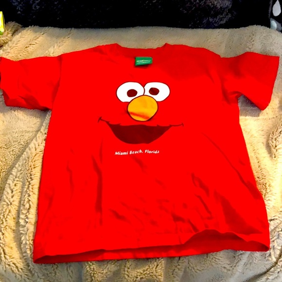🎉4 for $20 Medium (10-12) Miami Beach Elmo Tee - Picture 1 of 5